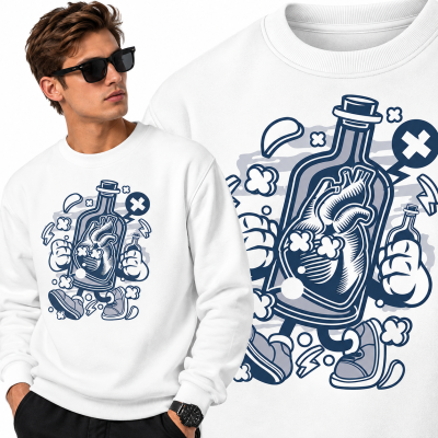 BLUZA  ANIMOWANA BOTTLE OF HEART